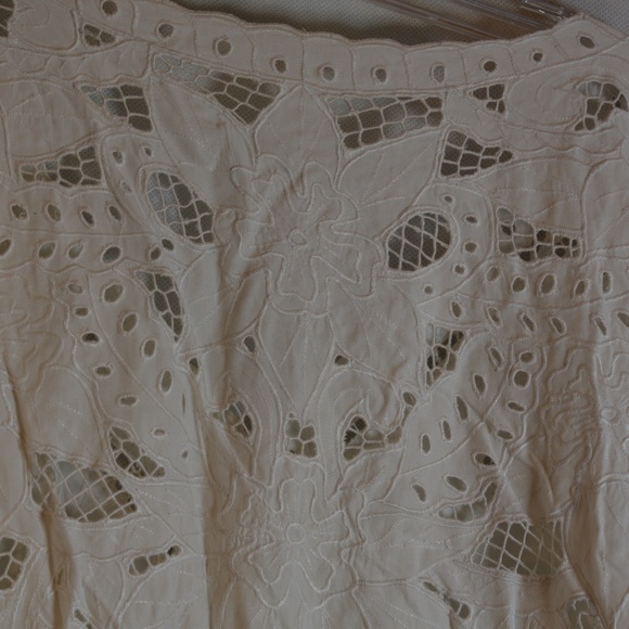 WHITE EYELET Embroidered XL White Skirt Jacket by YaYa - Picture 15 of 15